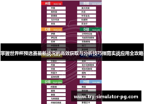 掌握世界杯预选赛最新战况的高效获取与分析技巧指南实战应用全攻略